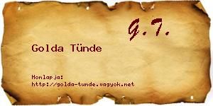 Golda Tünde névjegykártya