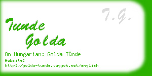 tunde golda business card