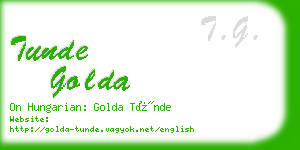 tunde golda business card